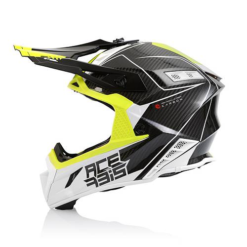 Κράνος Acerbis Steel Carbon 23424.234 άσπρο/κίτρινο