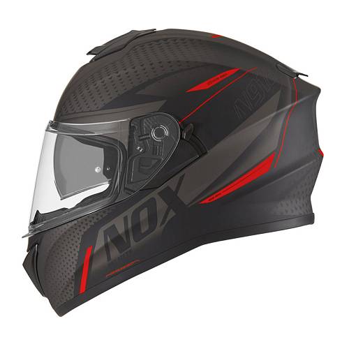 Κράνος Nox N918 Meta μαύρο/κόκκινο ματ