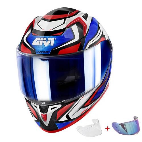 Κράνος Givi H50.9 Atomic άπρο/μπλε/κόκκινο + pinlock + extra ζελατινα (ECE 22.06)