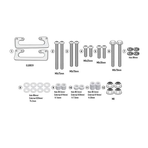 Κιτ σχάρας 9053KIT για METEOR 350 '21-24 Enfield Givi