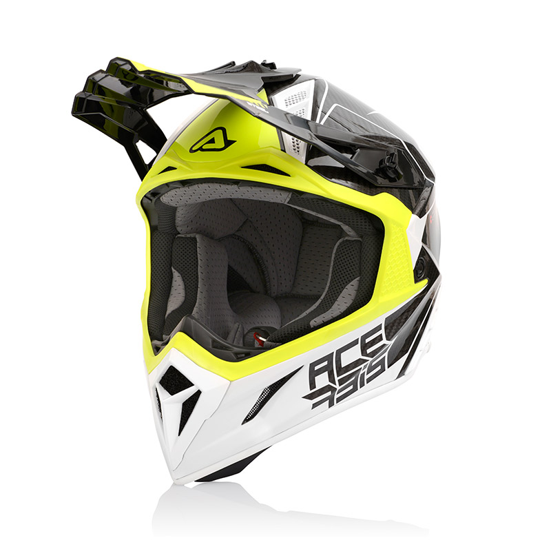 Κράνος Acerbis Steel Carbon 23424.234 άσπρο/κίτρινο
